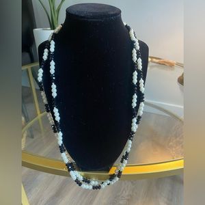 Black and White Layered Necklace